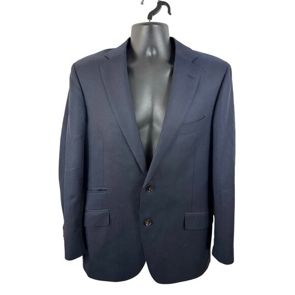 SuitSupply Navy Blue Pure Wool Sport Coat Blazer 42R Vitale Barberis Canonico - Picture 1 of 12